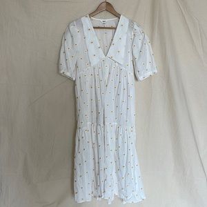 Daisy White Cotton Summer Dress